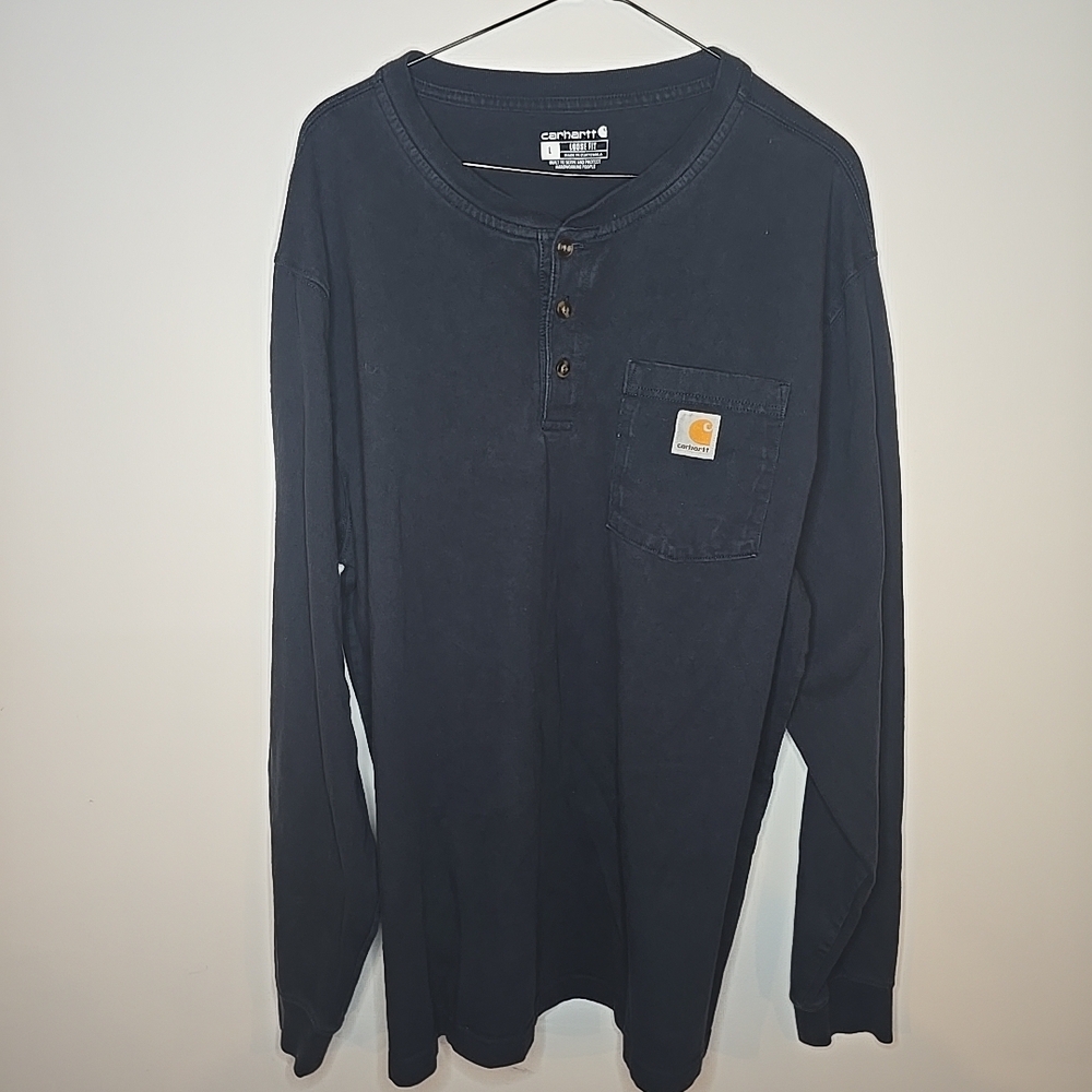 Carhartt Men's Navy Long Sleeve Shirt